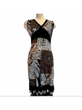 CLIENTELE Black brown dress size large